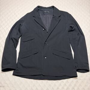 NAU Eco-Tech Grey Button Front Blazer Water Resistant Jacket | Large